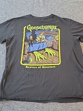 Goosebumps‎ 'Beware of Monsters' Black Short Sleeve Graphic Tee